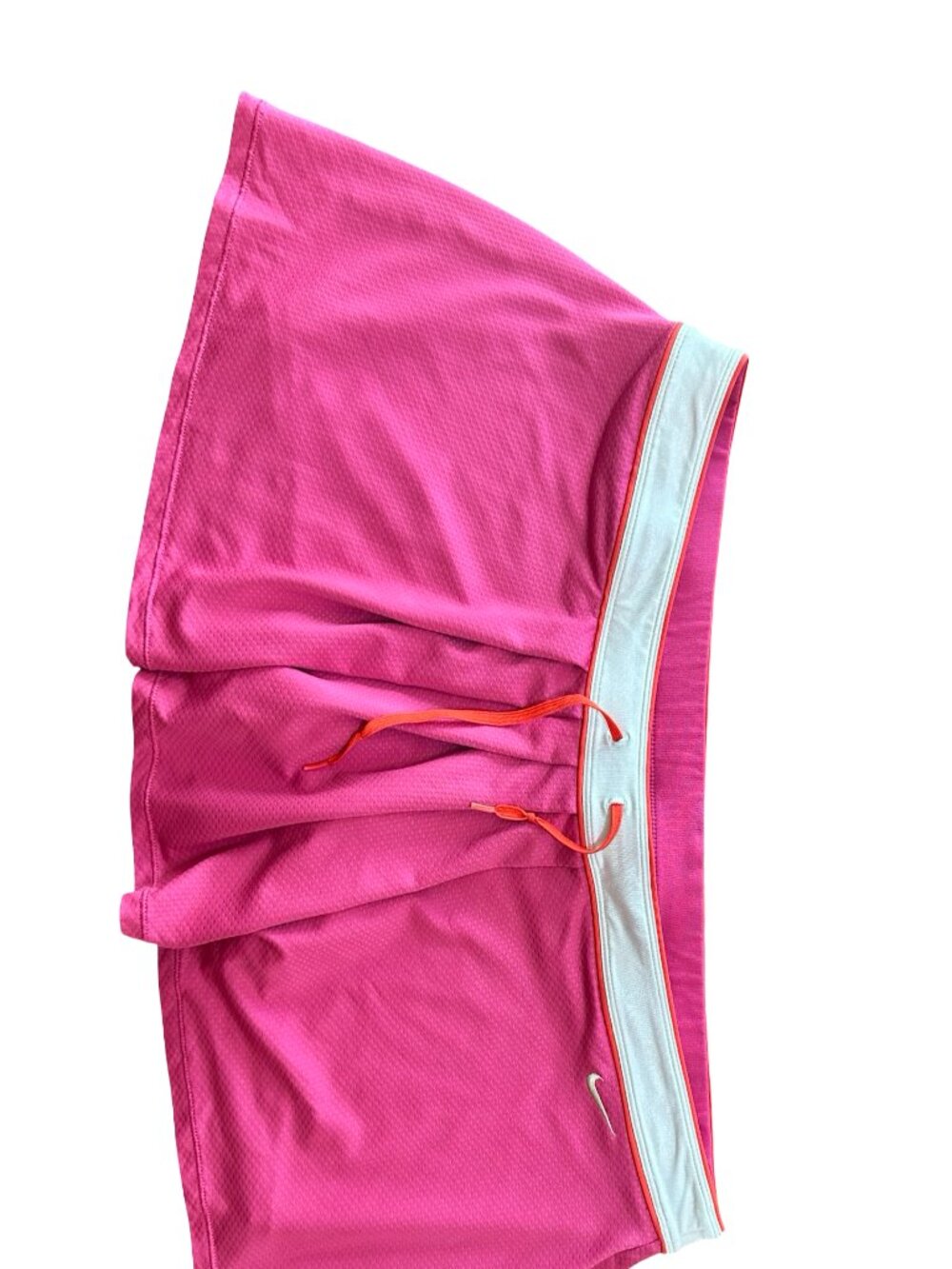 Nike Pink Sphere Dry Pleated Athletic Tennis Skort White Stripe Women's L Golf